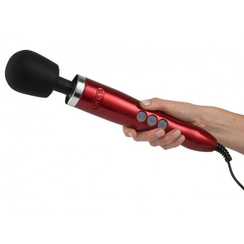 Красный вибратор Doxy Die Cast Wand Massager - 34 см.